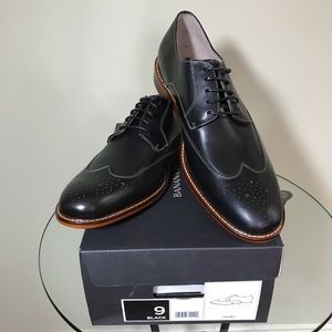 Mens Banana Republic Wingtip Black Dress Shoes 9